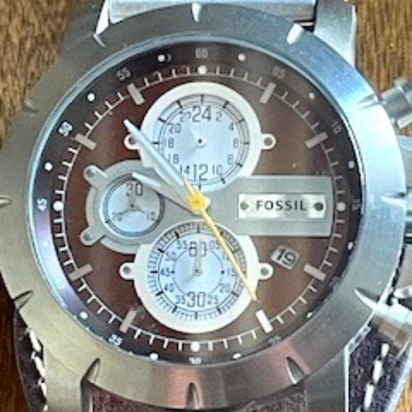 Men's Fossil Jake Chronograph Watch Style JR-1157 - Picture 1 of 12